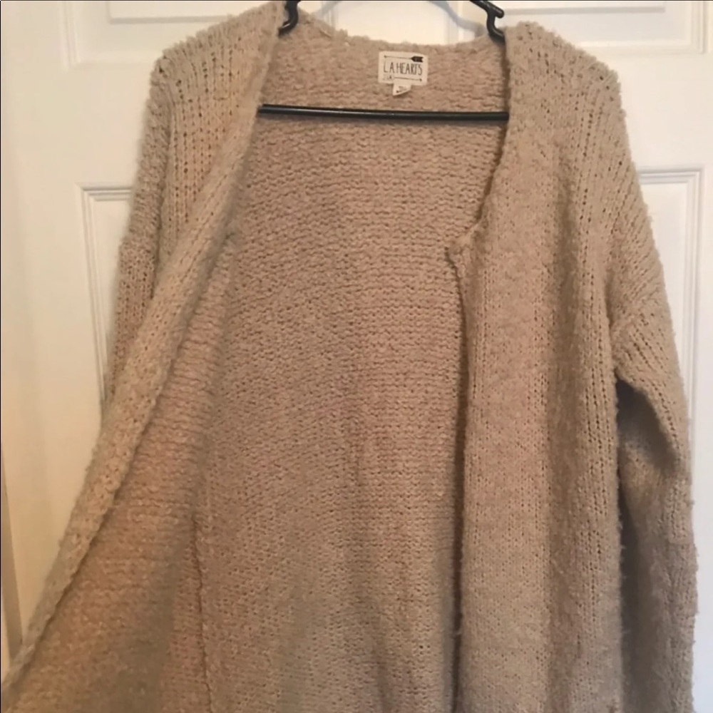 LA Hearts Knit Cardigan - Cream - Picture 3 of 6
